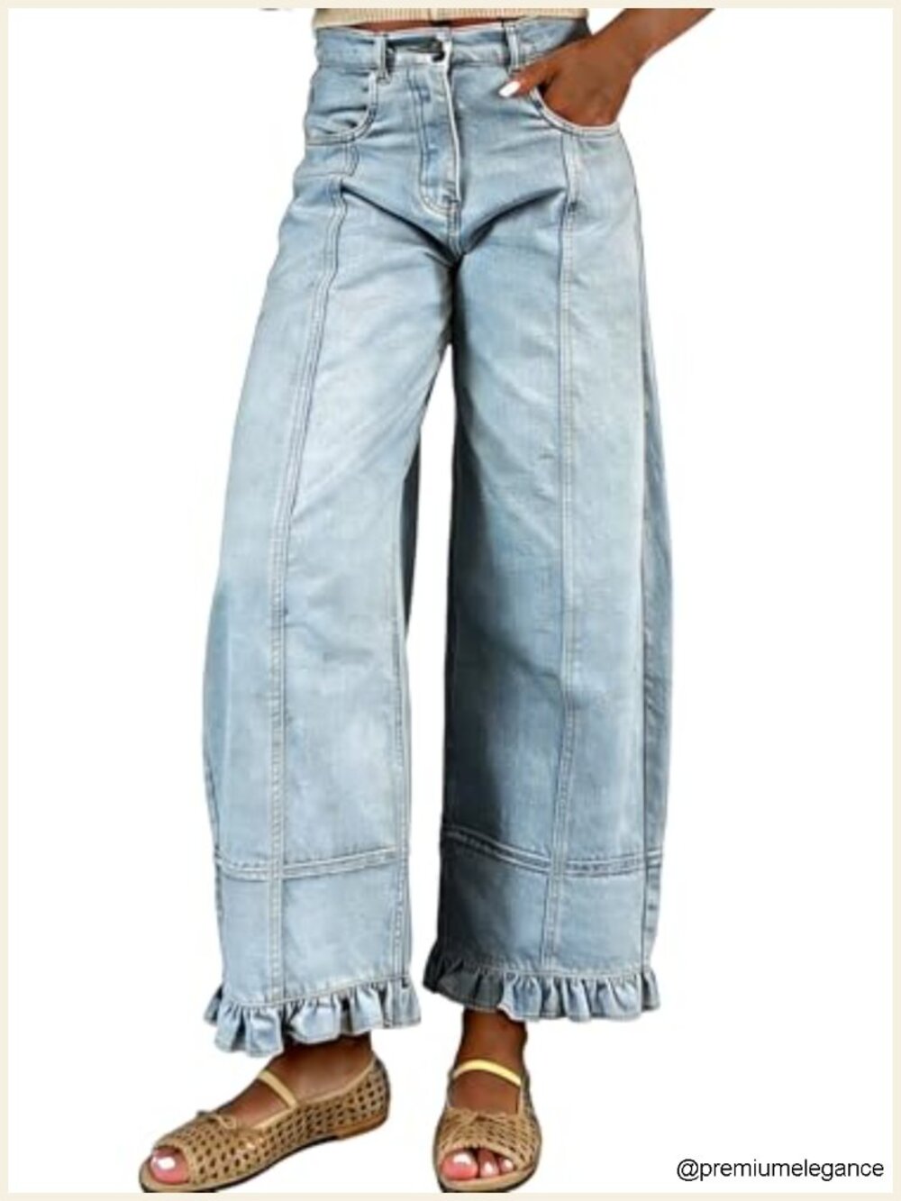 Floral Print Wide Leg Barrel Jeans Y2K Patchwork Baggy Boyfriend Denim Pants